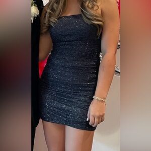 Dillard’s Black Glitter Mini Dress